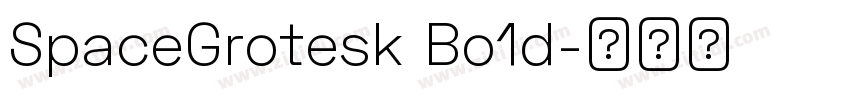 SpaceGrotesk Bo1d字体转换